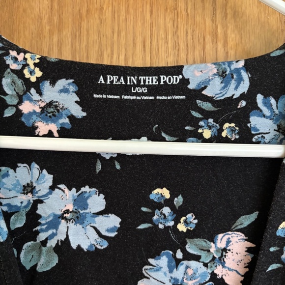 A Pea In The Pod Floral Bodycon Maternity Dress Size Large - Picture 7 of 8